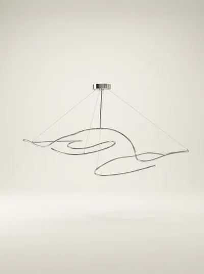 GHOST chandelier, large, chrome