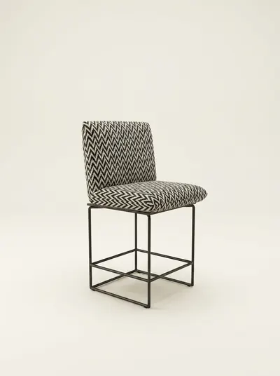 THEKLA bar stool, black and white